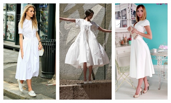 jak stylizować białe sukienki