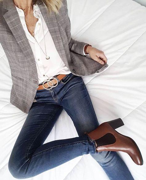 Eleganckie jeansy a buty jak stylizować 