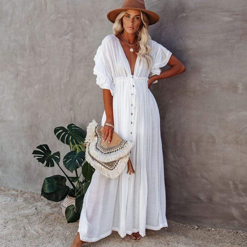 biała sukienka stylizacje letnie