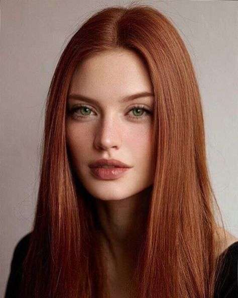 Beżowa szminka do rudych włosów