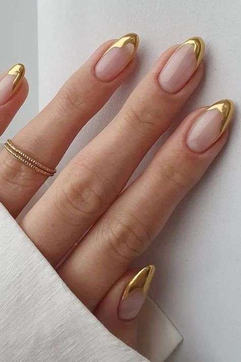 Złoty french manicure jak zrobić