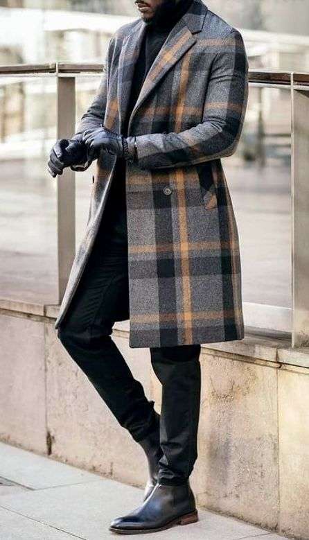 jesienny płaszcz męski stylizacje