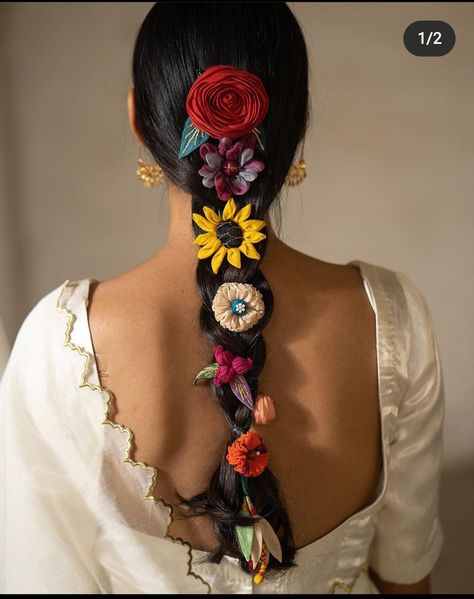 Damska fryzura w stylu meksykańskim