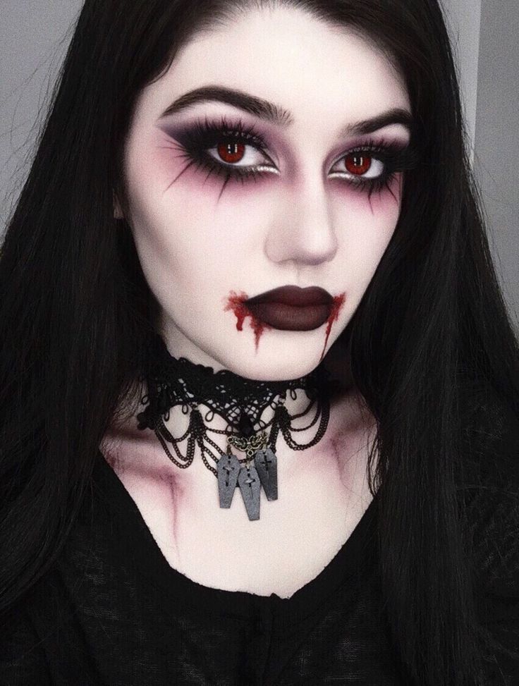Makijaż wampira na halloween