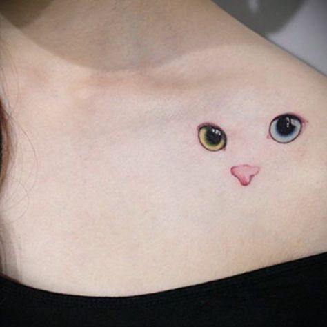 Tatuaż z kotem - kocie oko