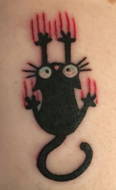 Tatuaże kreskówkowe z kotem