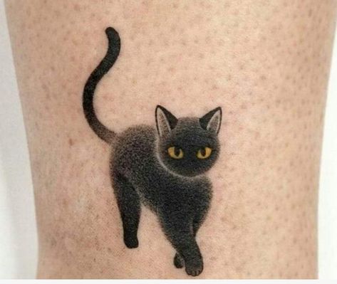 Tatuaże z kotami kreskówkowe