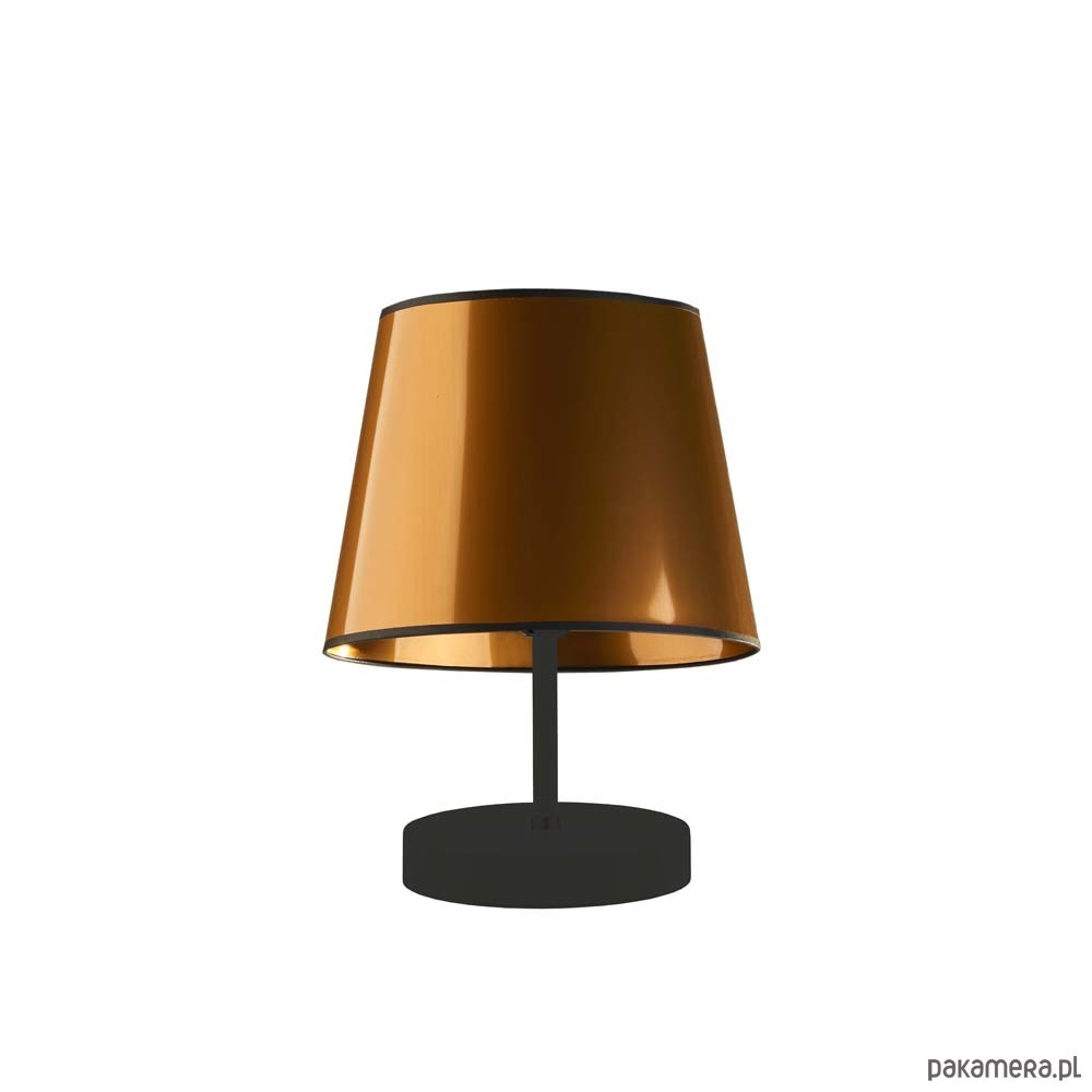 miedziana lampa na stół