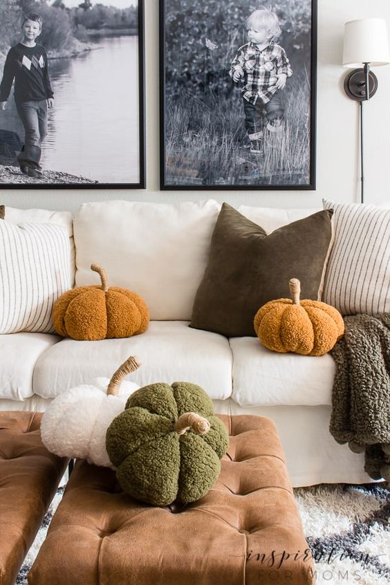 poduszki w kolorach jesieni