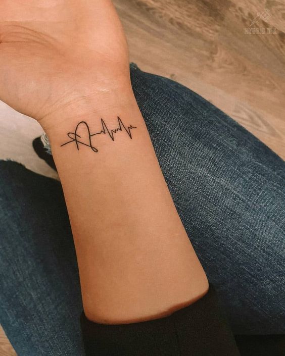 tatuaz na nadgarstek minimalistyczny