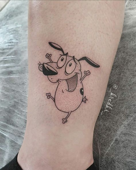 Kreskówkowe tatuaże z psem małe