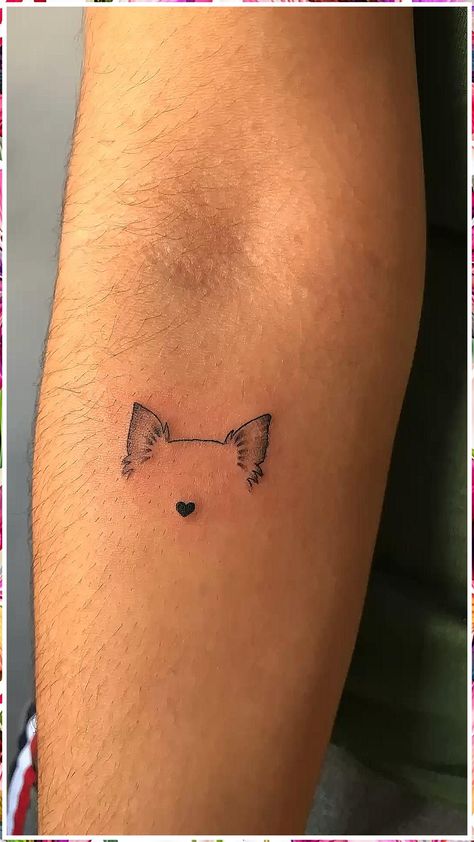 Minimalistyczne tatuaże z psem