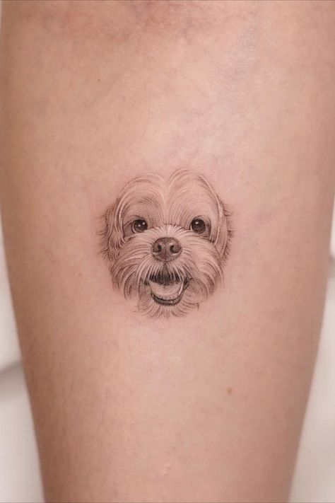 Realistyczne tatuaże z psem małe