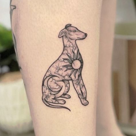abstrakcyjne tatuaże z psem