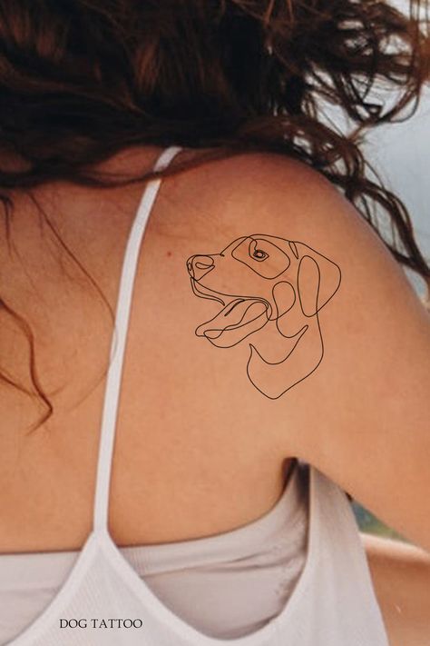 pies tatuaż abstrakcja
