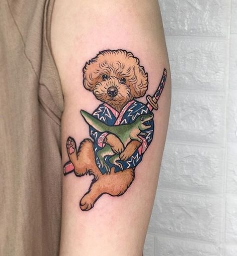 tatuaż z psem zabawny