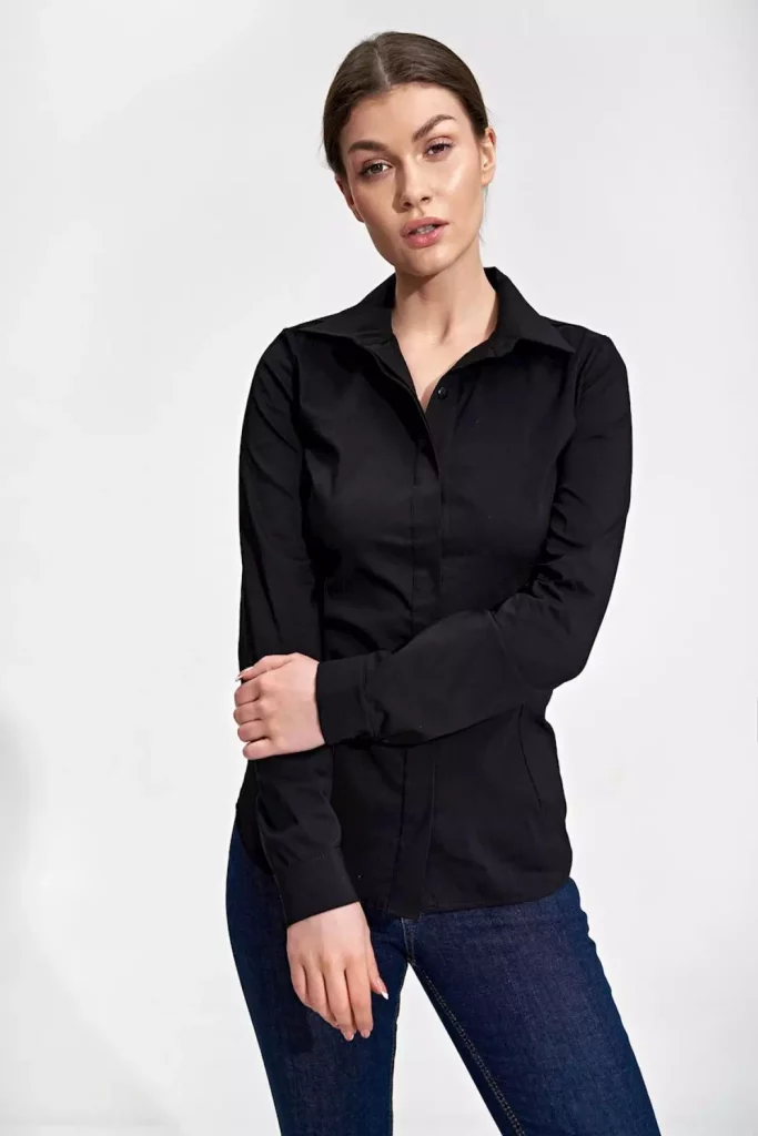 czarna koszula damska biznesowa