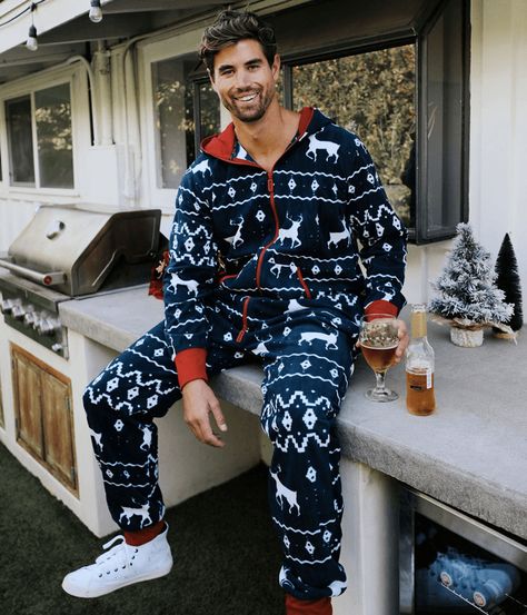 świąteczna piżama męska jednoczęściowa