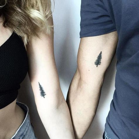 Tatuaże dla par drzewa