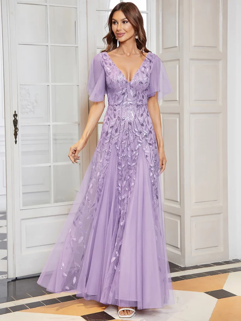 fioletowa sukienka na wesele