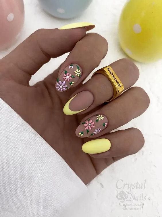 żółte paznokcie na wiosnę